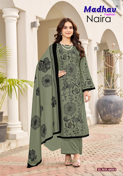 Naira Vol 4 Madhav Fashion Rayon Karachi Salwar Suits Wholesaler Ahmedabad