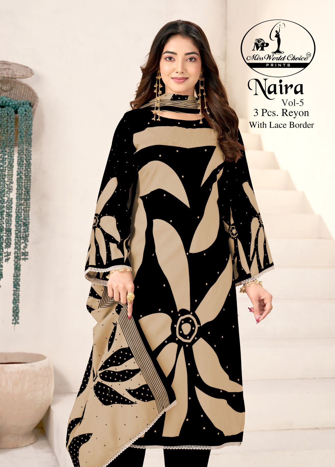 Naira Vol 5 Miss World Choice Rayon Pant Style Suits Wholesale Price