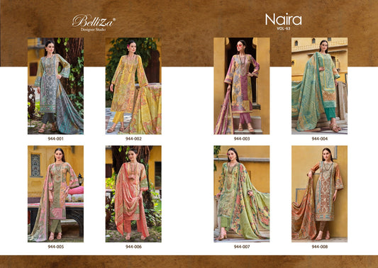 Naira Vol 63 Belliza Designer Studio Cotton Karachi Salwar Suits Manufacturer Gujarat