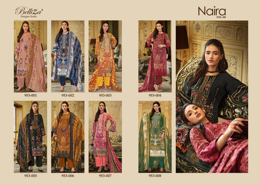 Naira Vol 68 Belliza Designer Studio Cotton Karachi Salwar Suits Manufacturer Ahmedabad