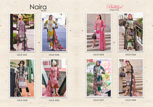 Naira Vol 87 Belliza Designer Studio Cotton Karachi Salwar Suits Supplier Ahmedabad