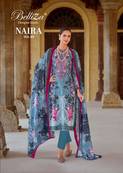 Naira Vol 89 Belliza Designer Studio Cotton Karachi Salwar Suits Manufacturer India