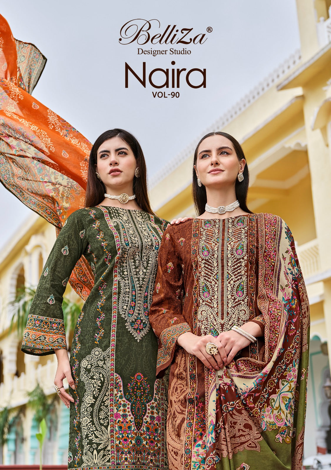 Naira Vol 90 Belliza Designer Studio Cotton Karachi Salwar Suits Supplier India