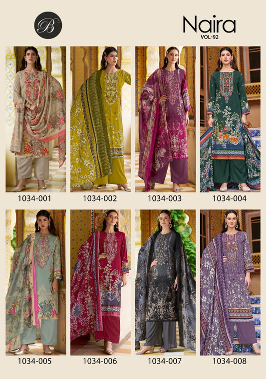 Naira Vol 92 Belliza Designer Studio Cotton Karachi Salwar Suits Supplier India