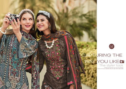 नायरा वॉल्यूम 98 बेलिज़ा डिज़ाइनर स्टूडियो कॉटन कराची सलवार सूट निर्माता भारत