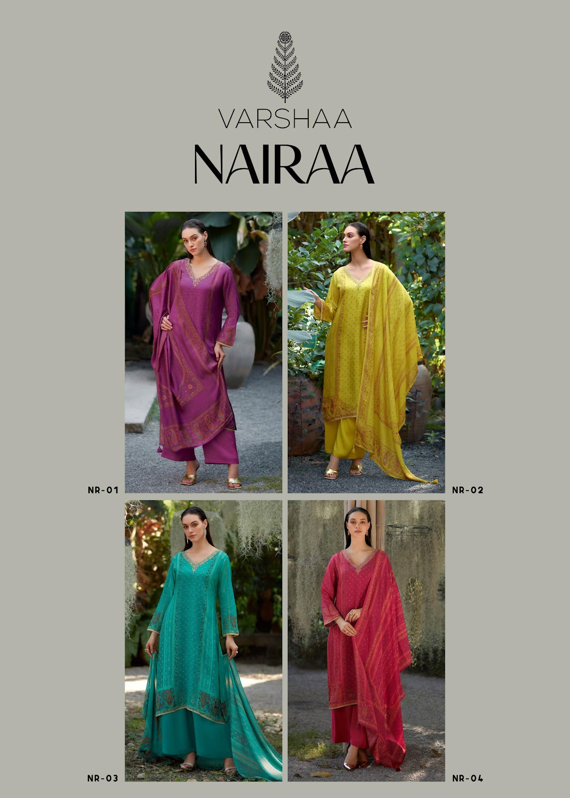 Nairaa Varshaa Viscose Plazzo Style Suits Supplier Gujarat