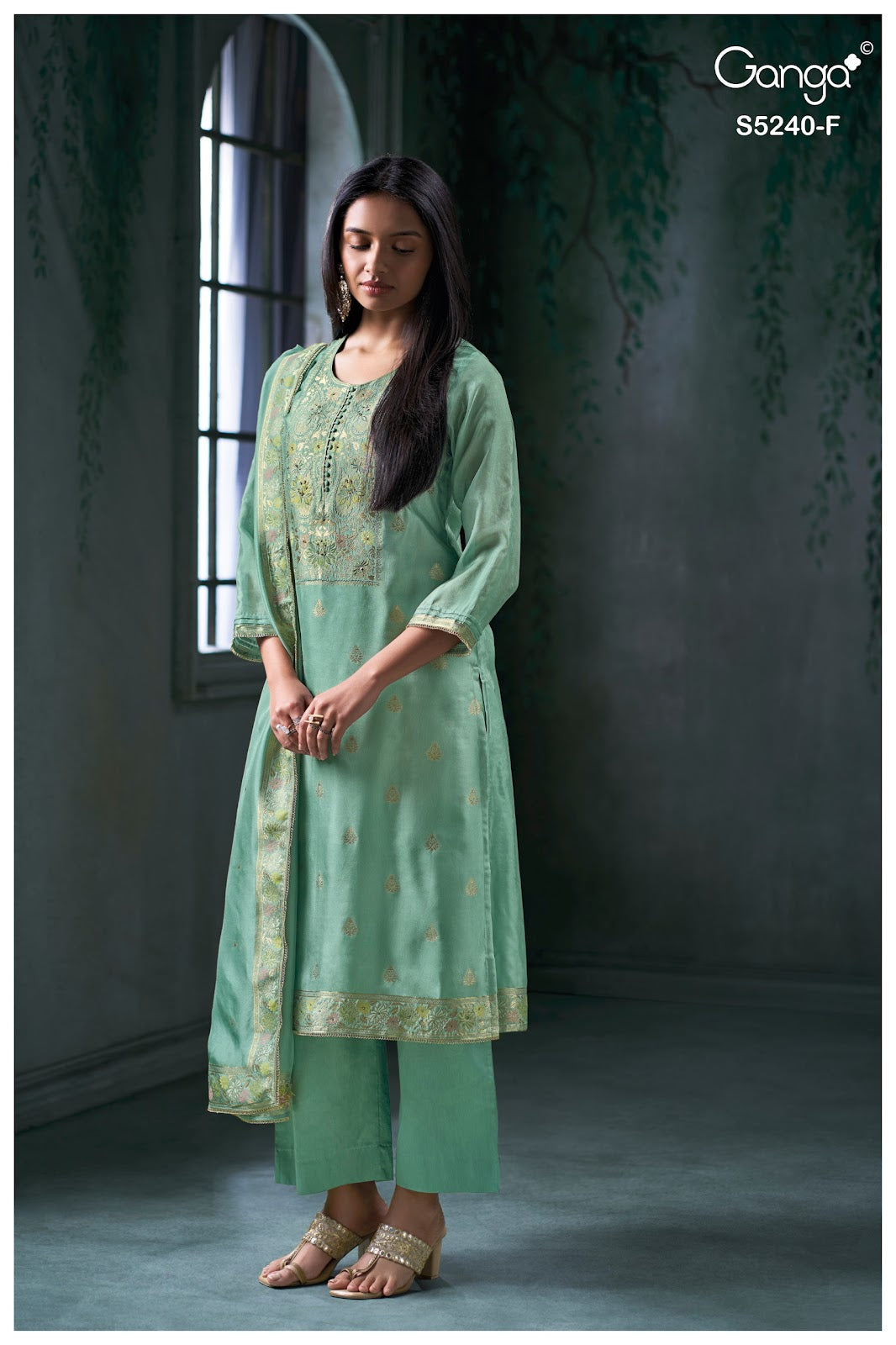 Nairaah S5240 Ganga Woven Silk Pant Style Suits Manufacturer