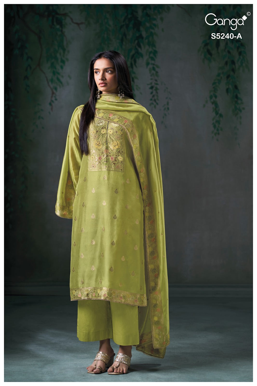 Nairaah S5240 Ganga Woven Silk Pant Style Suits Manufacturer
