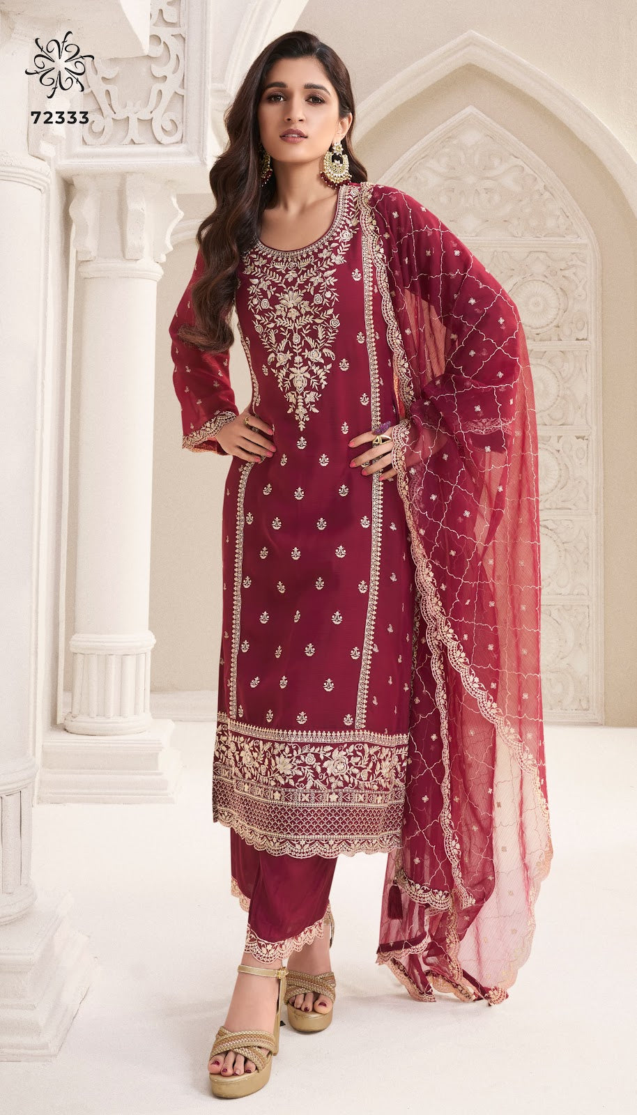 Naisa Kuleesh Vinay Fashion Llp Silk Chiffon Plazzo Style Suits Manufacturer Gujarat