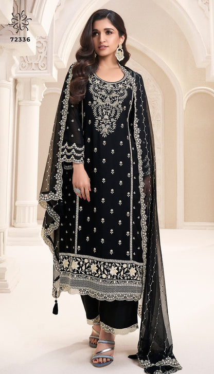 Naisa Kuleesh Vinay Fashion Llp Silk Chiffon Plazzo Style Suits Manufacturer Gujarat