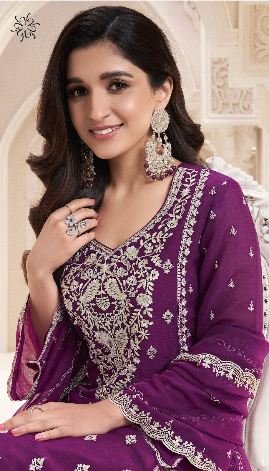Naisa Kuleesh Vinay Fashion Llp Silk Chiffon Plazzo Style Suits Manufacturer Gujarat