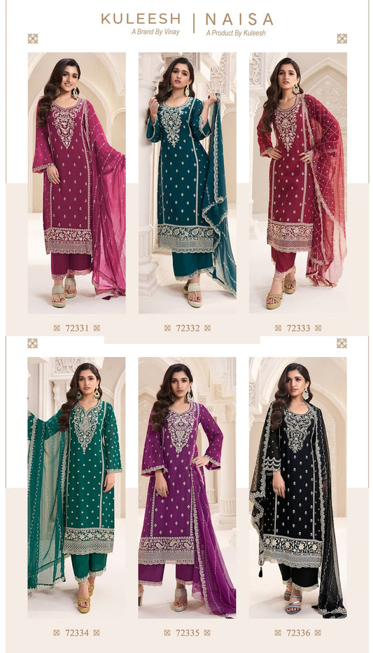 Naisa Kuleesh Vinay Fashion Llp Silk Chiffon Plazzo Style Suits Manufacturer Gujarat