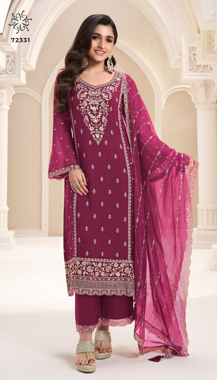 Naisa Kuleesh Vinay Fashion Llp Silk Chiffon Plazzo Style Suits Manufacturer Gujarat