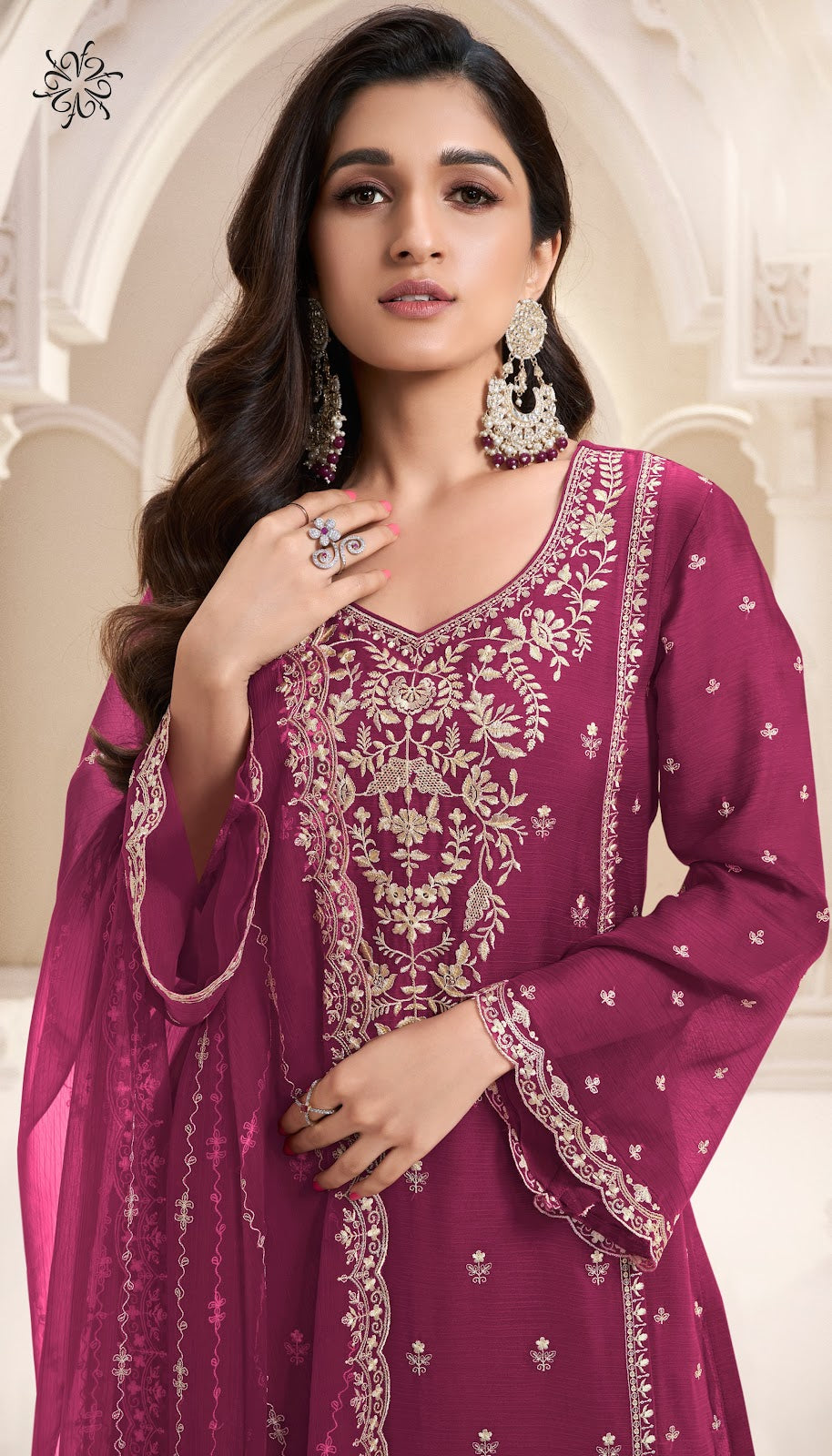 Naisa Kuleesh Vinay Fashion Llp Silk Chiffon Plazzo Style Suits Manufacturer Gujarat
