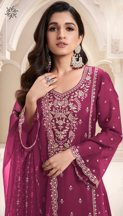 Naisa Kuleesh Vinay Fashion Llp Silk Chiffon Plazzo Style Suits Manufacturer Gujarat