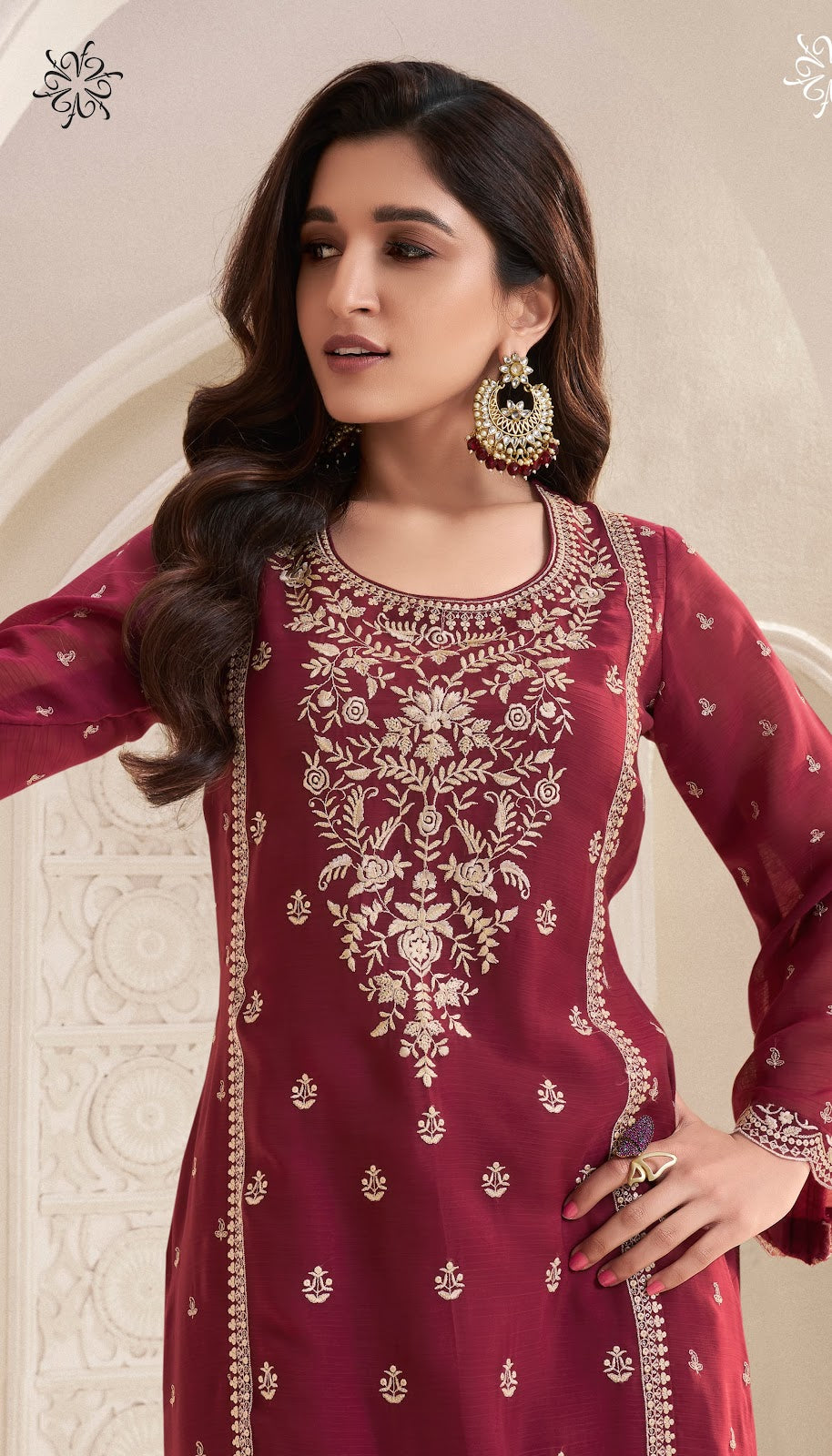 Naisa Kuleesh Vinay Fashion Llp Silk Chiffon Plazzo Style Suits Manufacturer Gujarat