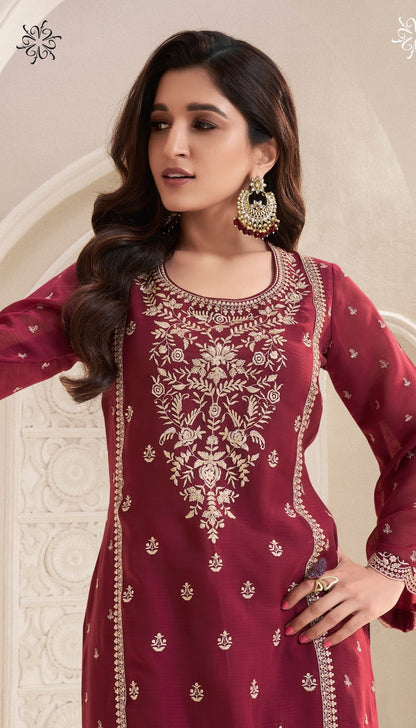Naisa Kuleesh Vinay Fashion Llp Silk Chiffon Plazzo Style Suits Manufacturer Gujarat