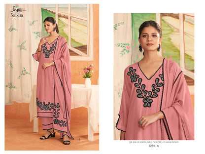 Naisha 3264 Jay Vijay Shai Mal Chanderi Pant Style Suits Exporter Ahmedabad