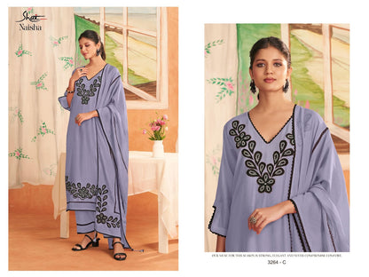 Naisha 3264 Jay Vijay Shai Mal Chanderi Pant Style Suits Exporter Ahmedabad