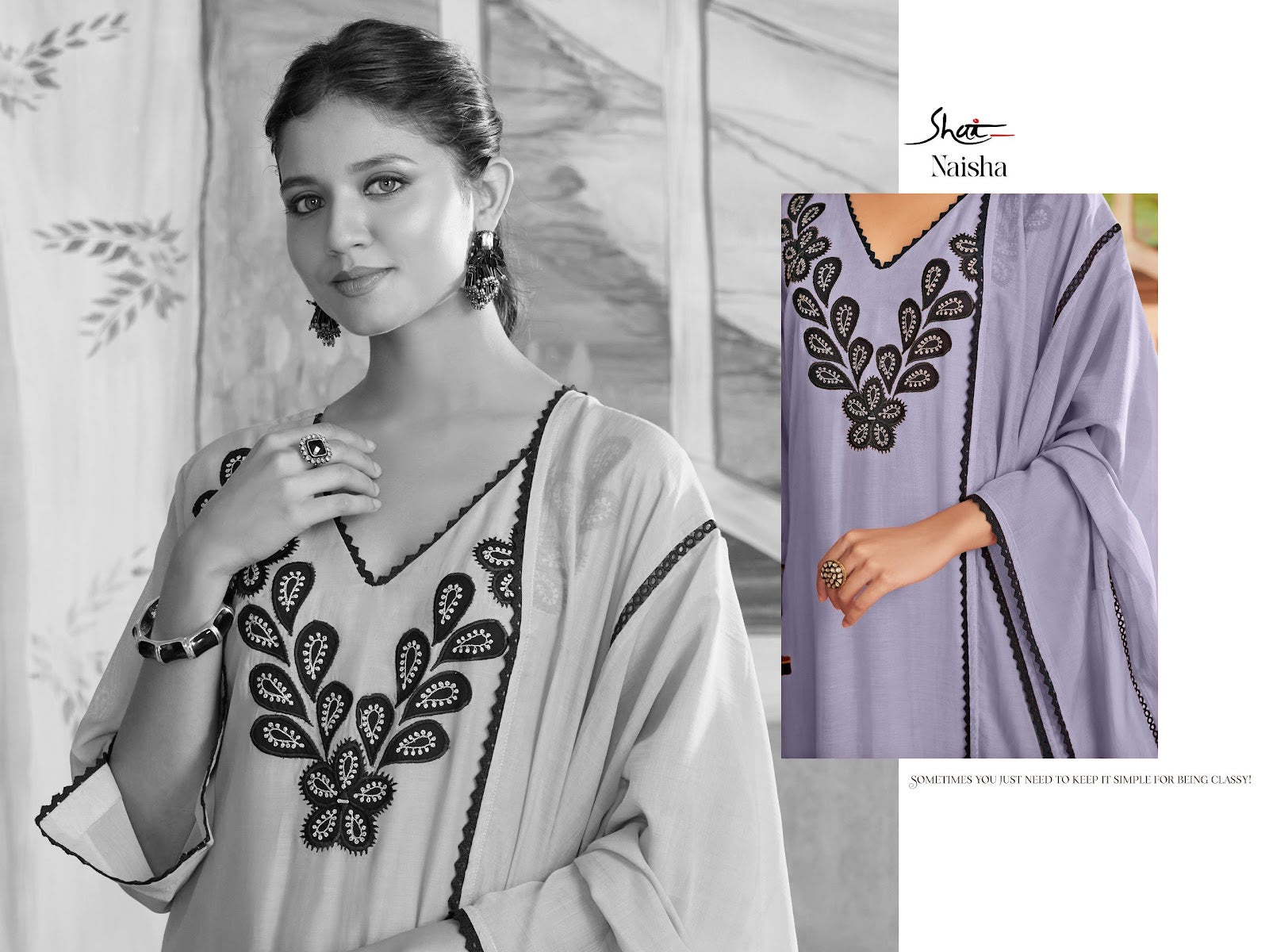 Naisha 3264 Jay Vijay Shai Mal Chanderi Pant Style Suits Exporter Ahmedabad