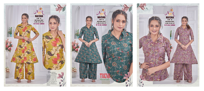 Naisha Noor Vertican Kurti Plazzo Set Wholesaler India
