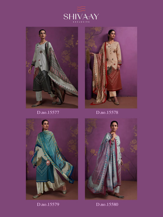 Naisha Shivaay Lawn Cotton Pant Style Suits Exporter Ahmedabad