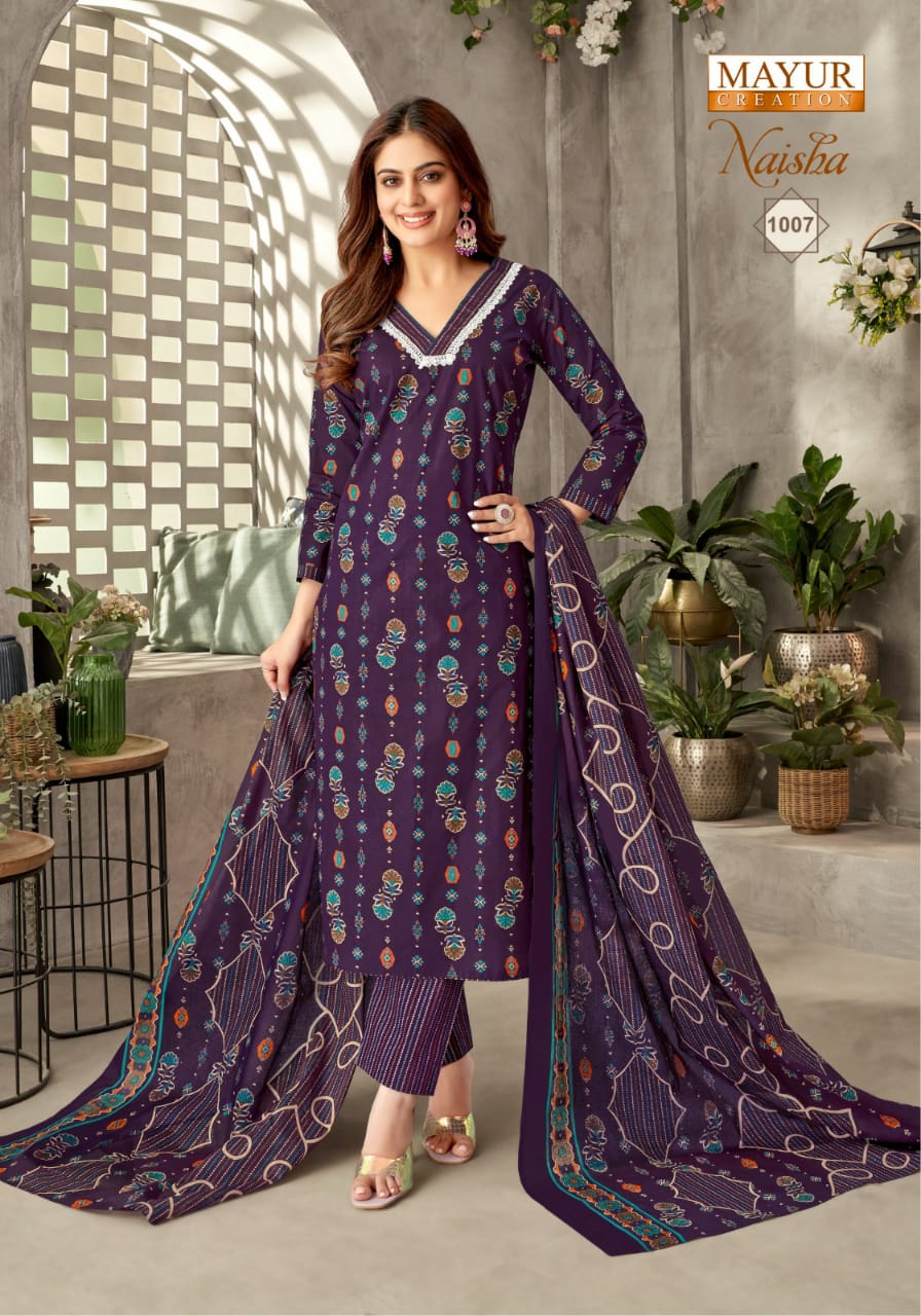 Naisha Vol 1 Mayur Creation Cotton Dress Material Manufacturer India