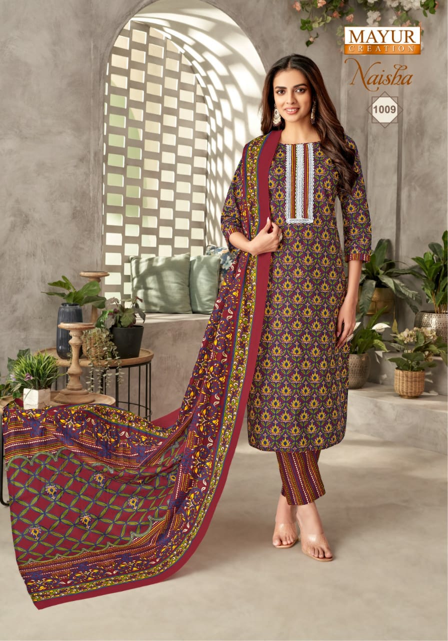 Naisha Vol 1 Mayur Creation Cotton Dress Material Manufacturer India