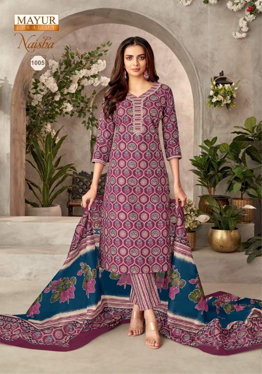 Naisha Vol 1 Mayur Creation Cotton Dress Material Manufacturer India