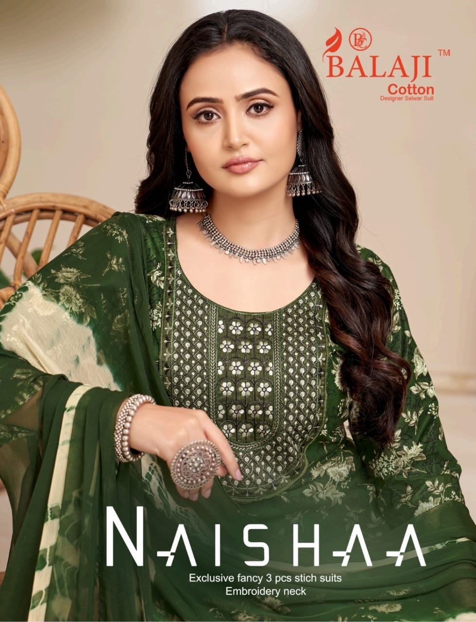 Naishaa Balaji Cotton Readymade Pant Style Suits Wholesaler Gujarat