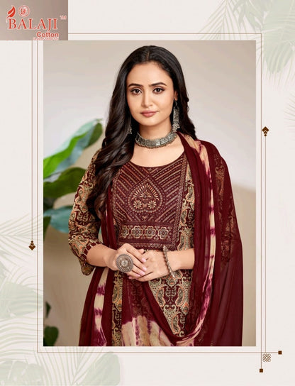 Naishaa Balaji Cotton Readymade Pant Style Suits Wholesaler Gujarat