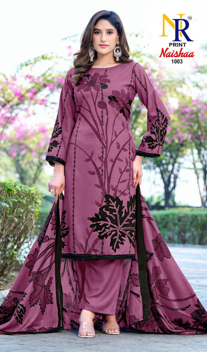 Naishaa Vol 1 Nr Print Rayon Salwar Suits Wholesaler Ahmedabad