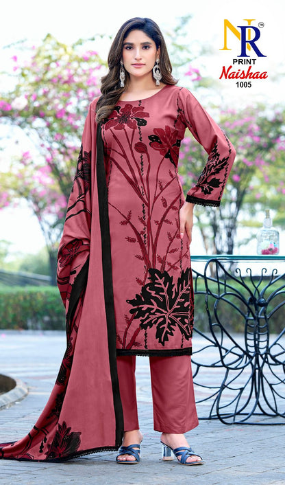 Naishaa Vol 1 Nr Print Rayon Salwar Suits Wholesaler Ahmedabad