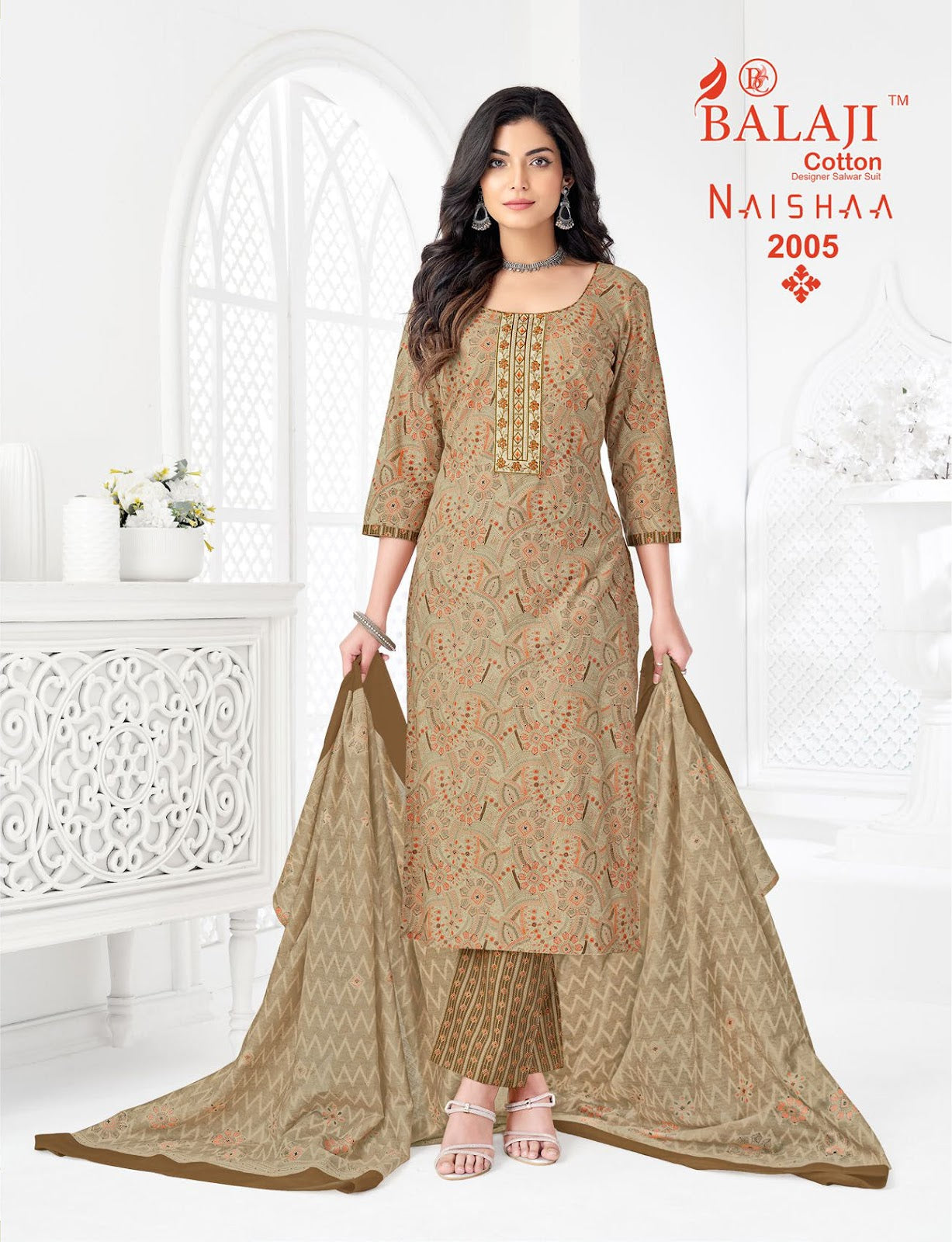 Naishaa Vol 2 Balaji Readymade Cotton Pant Suits Exporter Gujarat