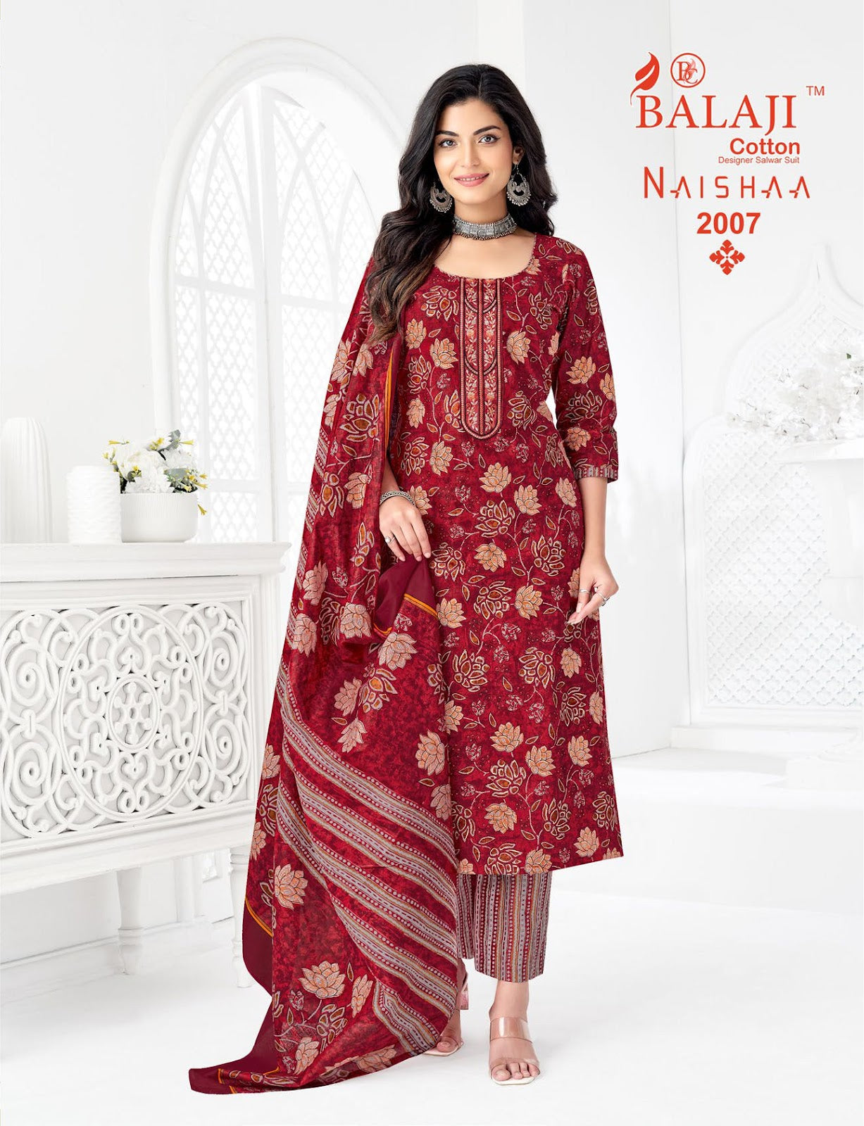 Naishaa Vol 2 Balaji Readymade Cotton Pant Suits Exporter Gujarat