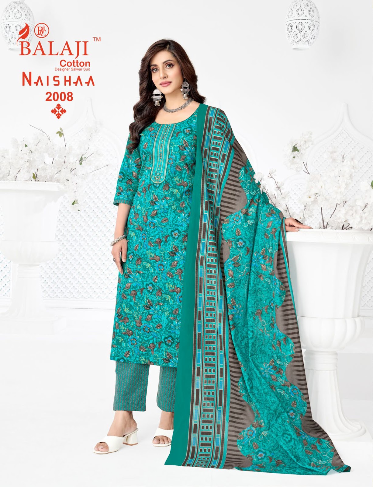 Naishaa Vol 2 Balaji Readymade Cotton Pant Suits Exporter Gujarat