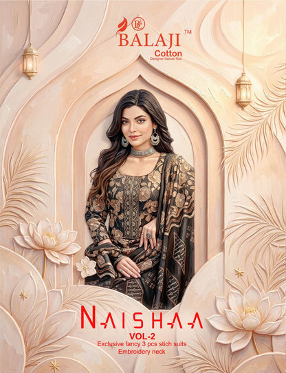 Naishaa Vol 2 Balaji Readymade Cotton Pant Suits Exporter Gujarat