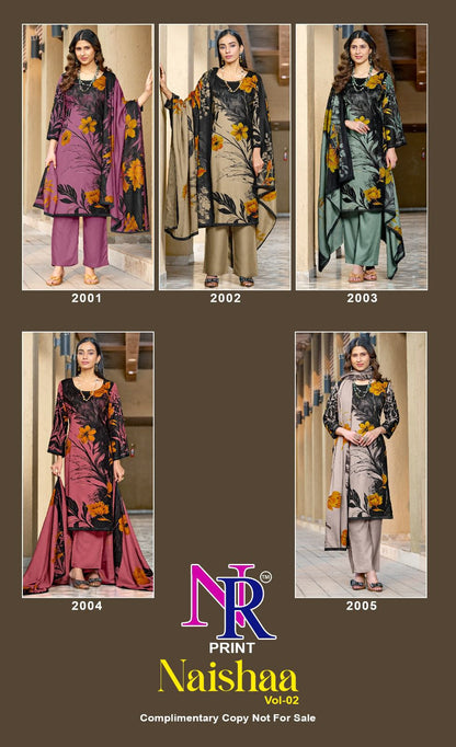 Naishaa Vol 2 Nr Print Rayon Pant Style Suits Manufacturer Ahmedabad