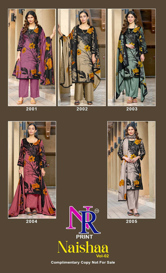 Naishaa Vol 2 Nr Print Rayon Pant Style Suits Manufacturer Ahmedabad