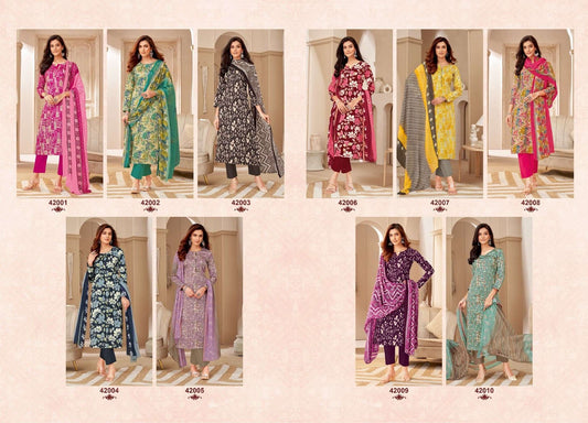 Naishaa Vol 42 Suryajyoti Jaam Satin Pant Style Suits Manufacturer Gujarat