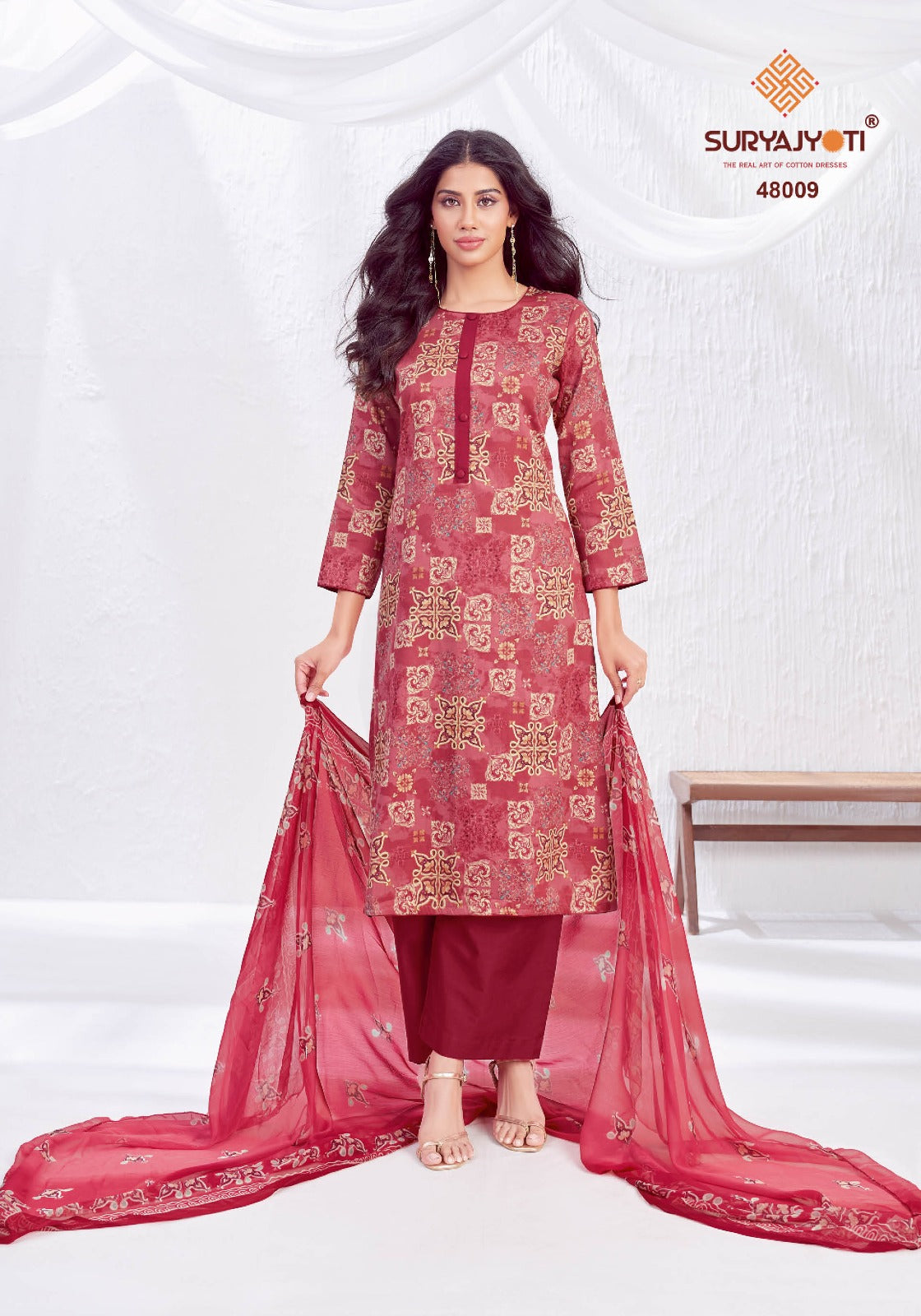 Naishaa Vol 48 Suryajyoti Jaam Satin Pant Style Suits Wholesaler India