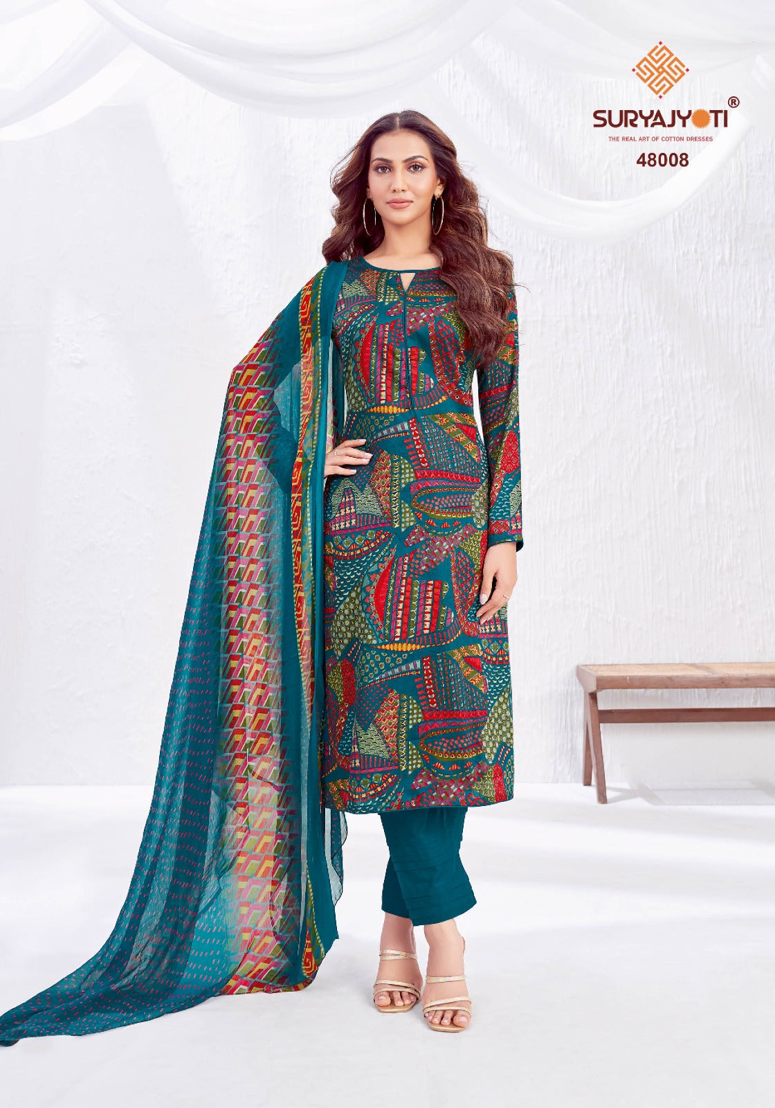 Naishaa Vol 48 Suryajyoti Jaam Satin Pant Style Suits Wholesaler India