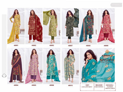 Naishaa Vol 48 Suryajyoti Jaam Satin Pant Style Suits Wholesaler India