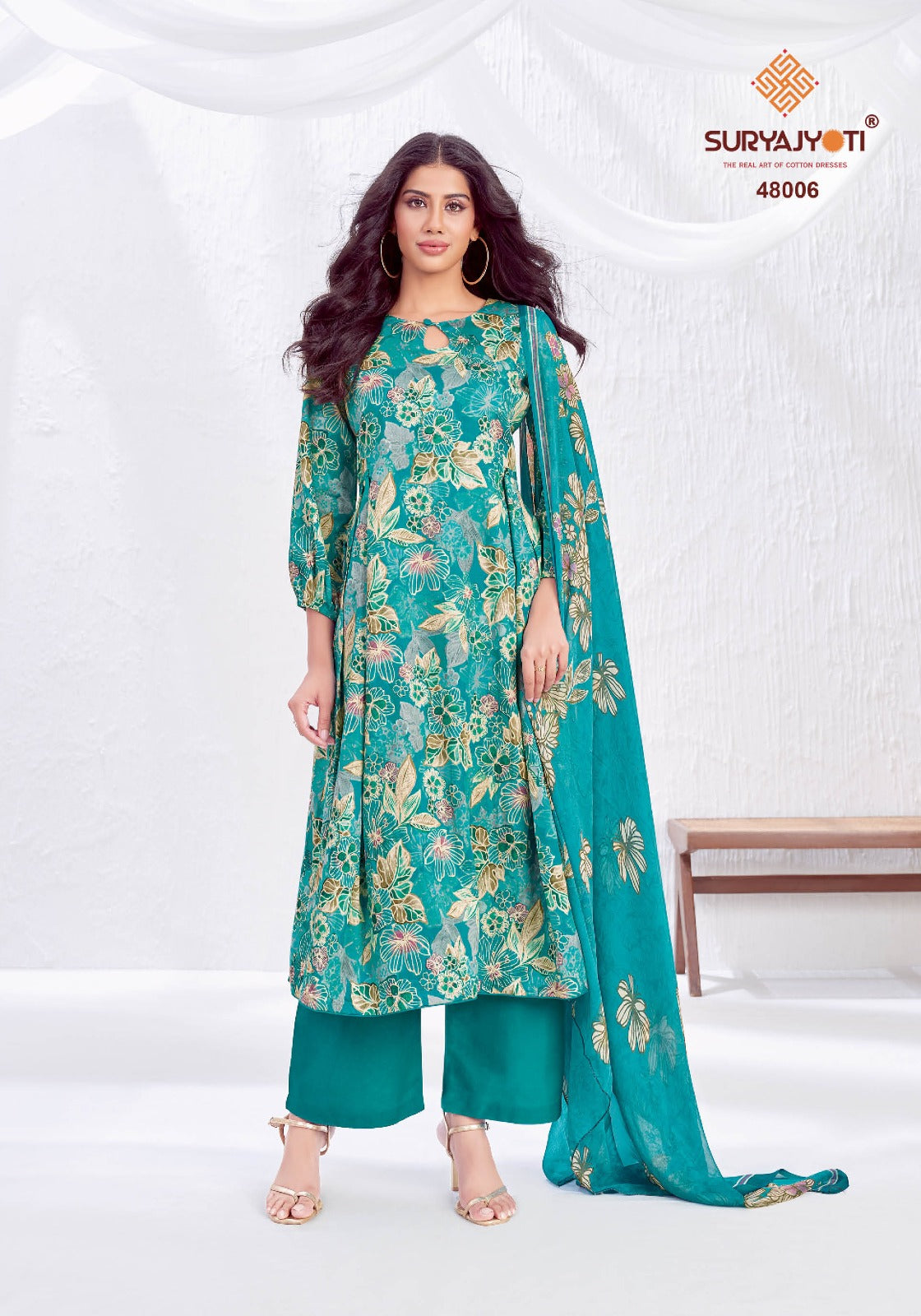 Naishaa Vol 48 Suryajyoti Jaam Satin Pant Style Suits Wholesaler India