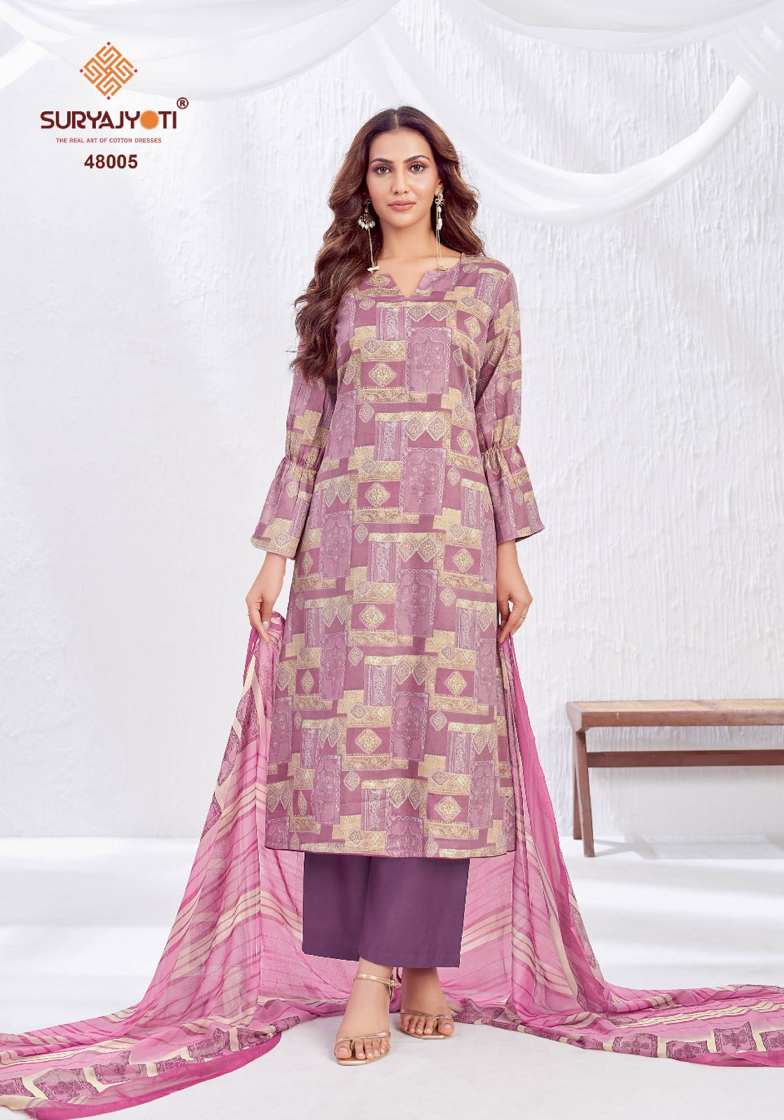 Naishaa Vol 48 Suryajyoti Jaam Satin Pant Style Suits Wholesaler India