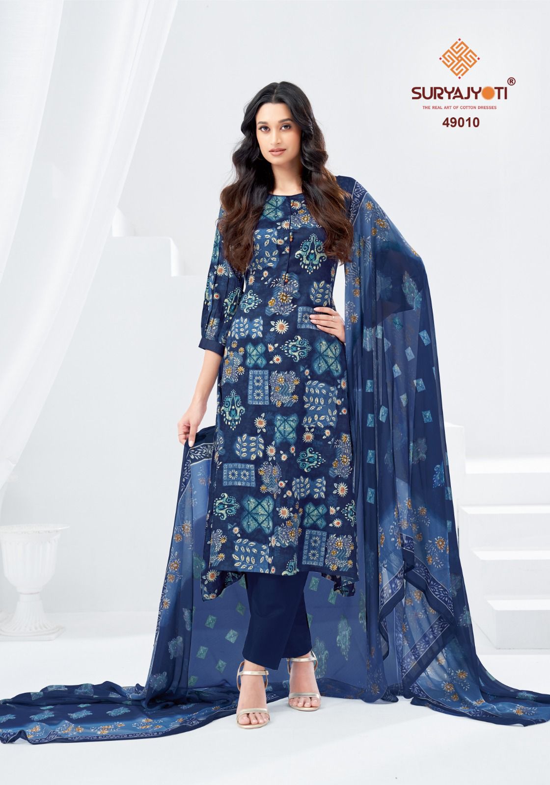 Naishaa Vol 49 Suryajyoti Jaam Satin Pant Style Suits Manufacturer Gujarat