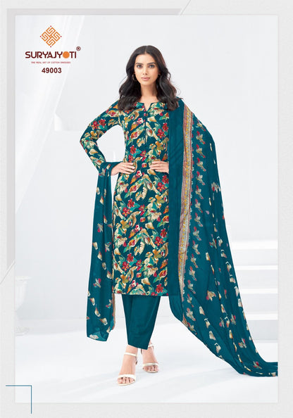 Naishaa Vol 49 Suryajyoti Jaam Satin Pant Style Suits Manufacturer Gujarat