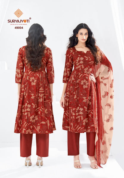 Naishaa Vol 49 Suryajyoti Jaam Satin Pant Style Suits Manufacturer Gujarat