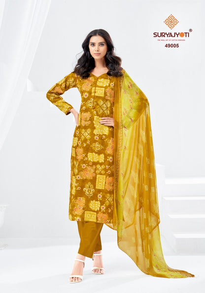 Naishaa Vol 49 Suryajyoti Jaam Satin Pant Style Suits Manufacturer Gujarat