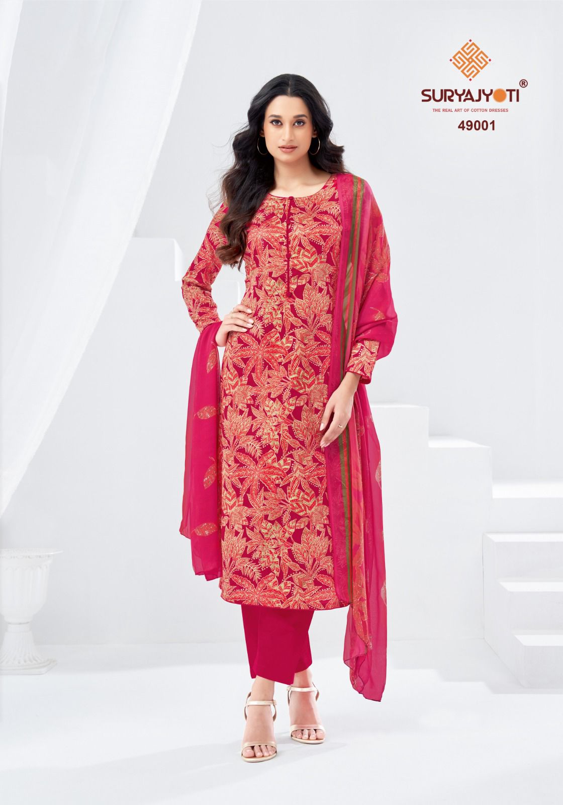 Naishaa Vol 49 Suryajyoti Jaam Satin Pant Style Suits Manufacturer Gujarat